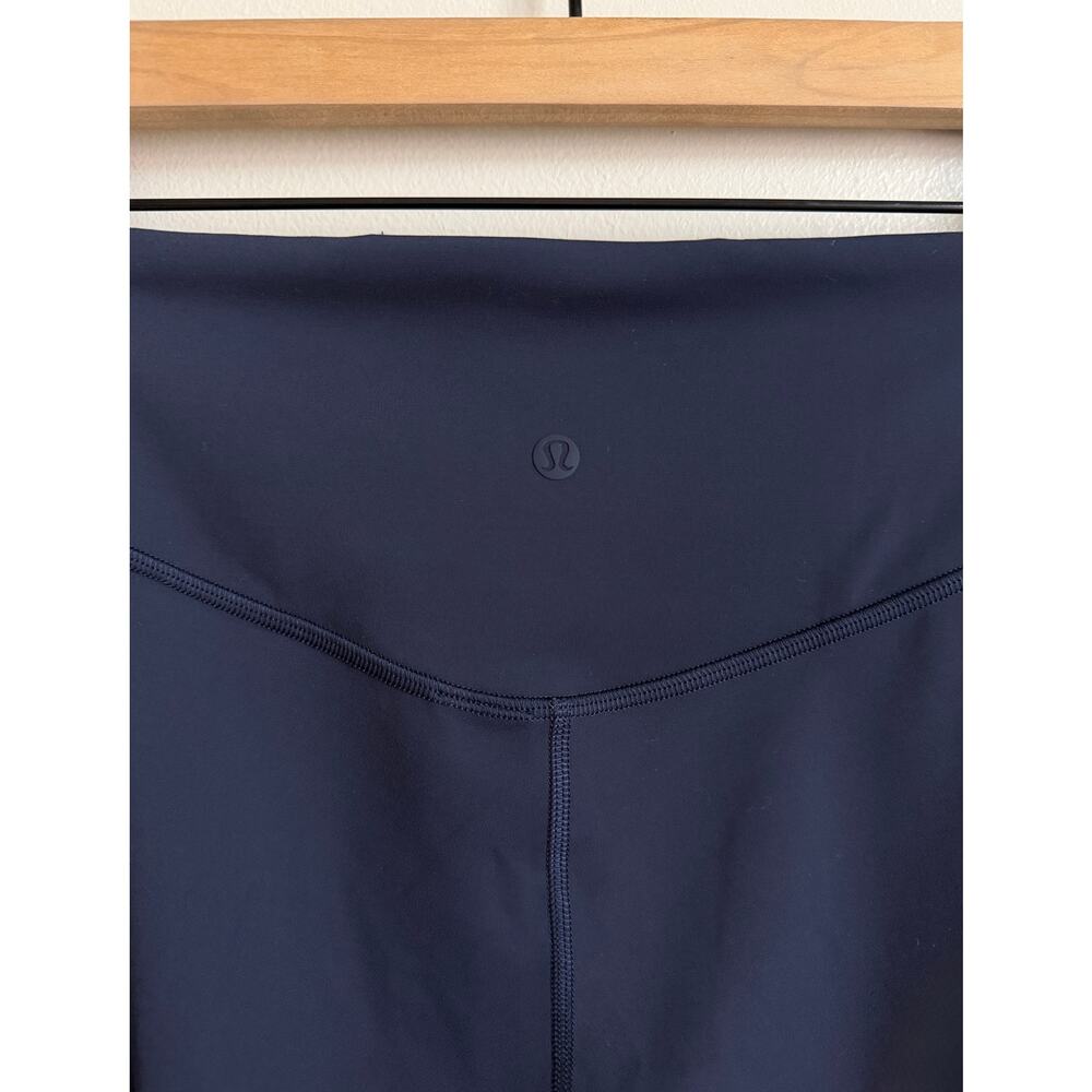 Lululemon Wunder Under SmoothCover Ruched Pant True Navy Size 12 Athletic Gym - Picture 11 of 13